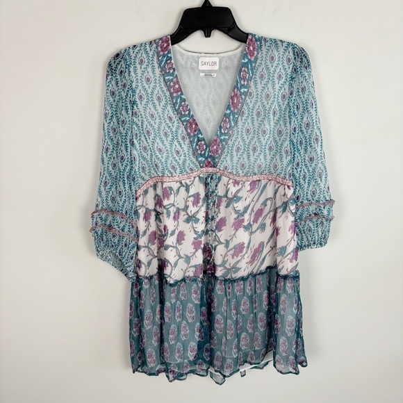 SAYLOR Kita Mini Dress in Multi Size S - Picture 2 of 16